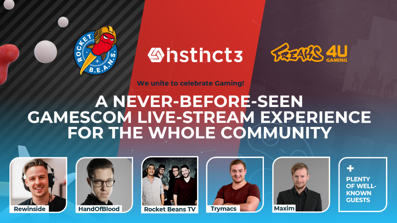 Vorschaubild: Freaks 4U Gaming, INSTINCT3 und Rocket Beans Entertainment bilden die Digitale-gamescom-Allianz